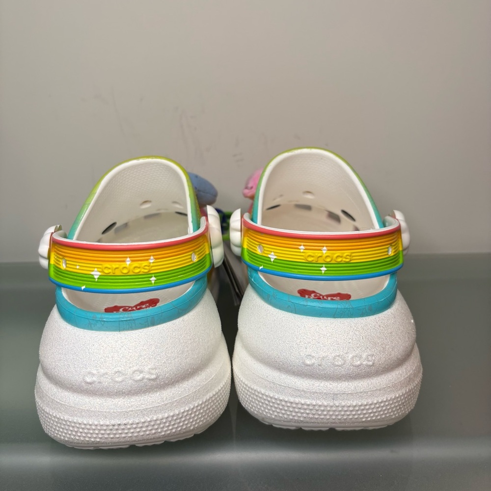 New CROCS x Care Bears Crush Clog Light On Women's Size 7 Rainbow Pink Yellow - Picture 7 of 10